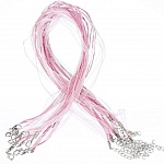 Necklace with organza ribbon N°03 and waxed cord