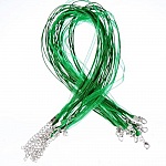 Necklace with organza ribbon N°09 and waxed cord