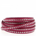 Fuchsia Leather 06 mm Swarovski Strass by 20 cm