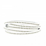 Leather Ball White 06 mm with nickel free ball chain per 20 cm