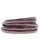 Leather Ball Prune 06 mm with chain ball nickel free by 20 cm