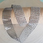 Silver Strass Ribbon by 0.50 cm.