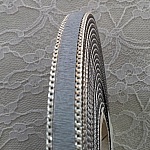 Flat Grey Calf Leather 10 mm by 20 cm skin and chain