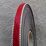 Red Calf Flat Leather 10 mm by 20 cm skin and chain