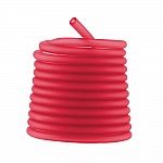 1 meter Pvc Hollow cord 6,5 mm Light Red