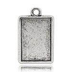 1 rectangular cabochon holder N°04 Silver