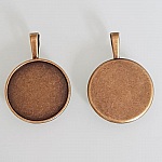 1 cabochon holder 25 mm N°01 Bronze
