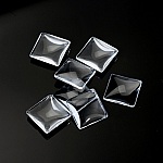 Cabochon Square 20 x 20 mm in transparent burr glass N°27