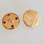 Gold Button N°01 of 23 mm Round