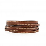 Flat Safari Calf Leather 05 mm by 20 cm Sewn 1 white thread