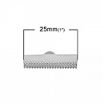 20 Clasps 25 x 8 mm Silver