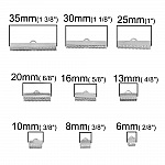 20 Clasps 35 x 8 mm Silver