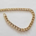 Flat gold chain bracelet (top quality)