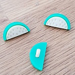 Button fancy pattern for children watermelon No. 02 white