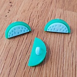 Fancy watermelon patterned button for children N° 11 medium blue