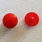 Fancy buttons, children, babies Flat faceted pattern N°05-05 Red