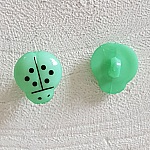 Fancy buttons, children, babies Ladybird pattern N°01-08 Pastel green