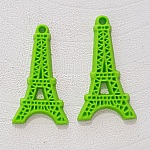Green resin Eiffel Tower pendant charm