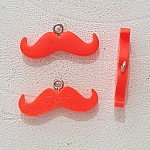 Pendant Moustache N°12 Orange fluo