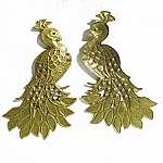 Peacock Charm in bronze metal-04 Peacock Pendant 
