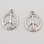 Peace & Love Charm N°03 Silver x 10 pieces