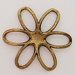 Flower Charm Metal N°003 Old Gold