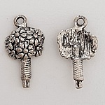 Flower charm Metal N°009 Silver