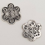 Flower charm Metal N°015 Silver