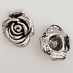 Flower charm Metal N°018 Silver
