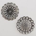 Flower charm Metal N°026 Silver
