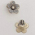 Flower charm Metal N°041 Silver