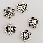 Flower charm Metal N°044 Silver