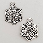 Flower charm Metal N°047 Silver