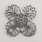 Flower charm Metal N°054 Silver