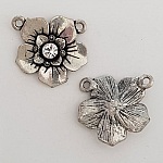 Flower charm Metal N°061 Silver