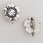 Flower charm Metal N°063 Silver
