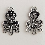 Flower charm Metal N°089 Silver