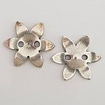 Flower Charm Metal N°090 Silver Zamak