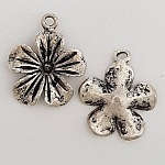 Flower Charm Metal N°092 Silver