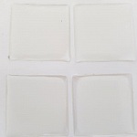 9 Self-adhesive Resin Cabochons of 20 x 20 mm Transparent