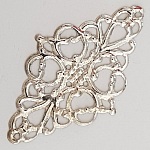 Breloque Fleur Métal N°096 Estampe Argent