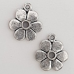 Flower charm Metal N°115 Silver