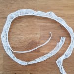 White elastic 4.5 mm lace to be untied