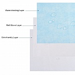 Non-woven fabric kit 3 layers intermediate filtering fabric blown by fusion.