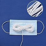 1 Meter Elastic Mask Polyester round 2.3 mm White