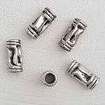 Silver tube pearl N°09