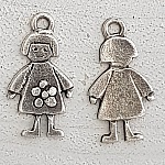 Childrens charm N°55 Girl Silver