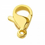1 Stainless Steel Carabiner Clasp 10 x 5 mm Gold