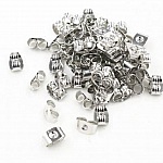 10 Earring Pusher Aged Silver