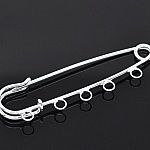 Set of 20 Silver Nurse Pin Holders 5 rings 70x20mm N°004